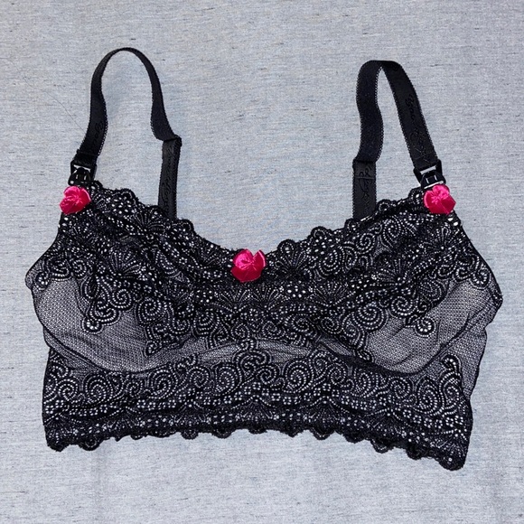 NWOT YOU! Lingerie Lennox nursing and pumping maternity lace bra, size Small - Picture 1 of 5